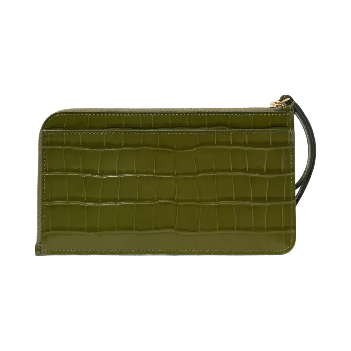 Kate Spade Lucy Croc Embossed Medium Wristlet Enchanted Green