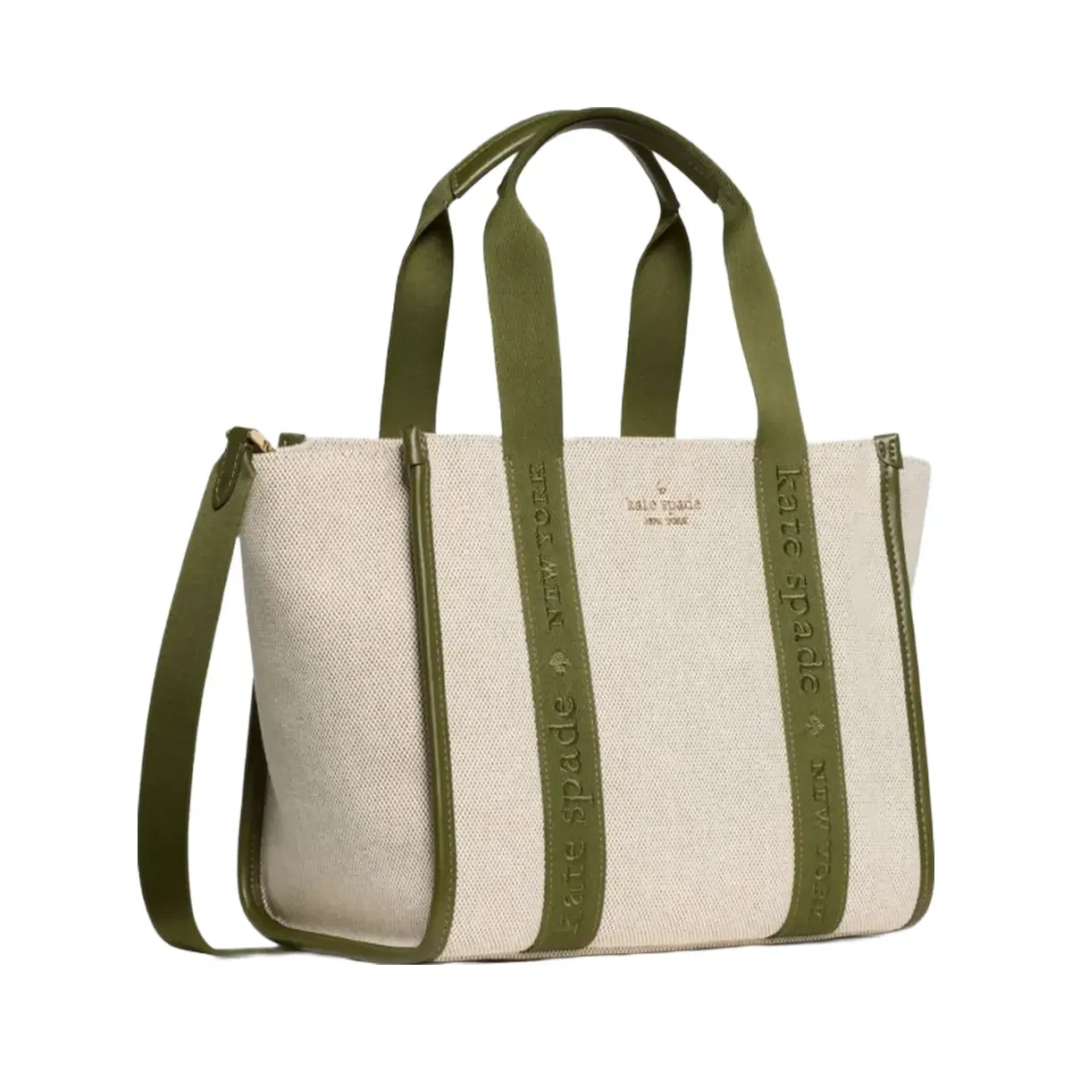 Kate Spade Kip Canvas Small Tote Enchanted Green Multi.