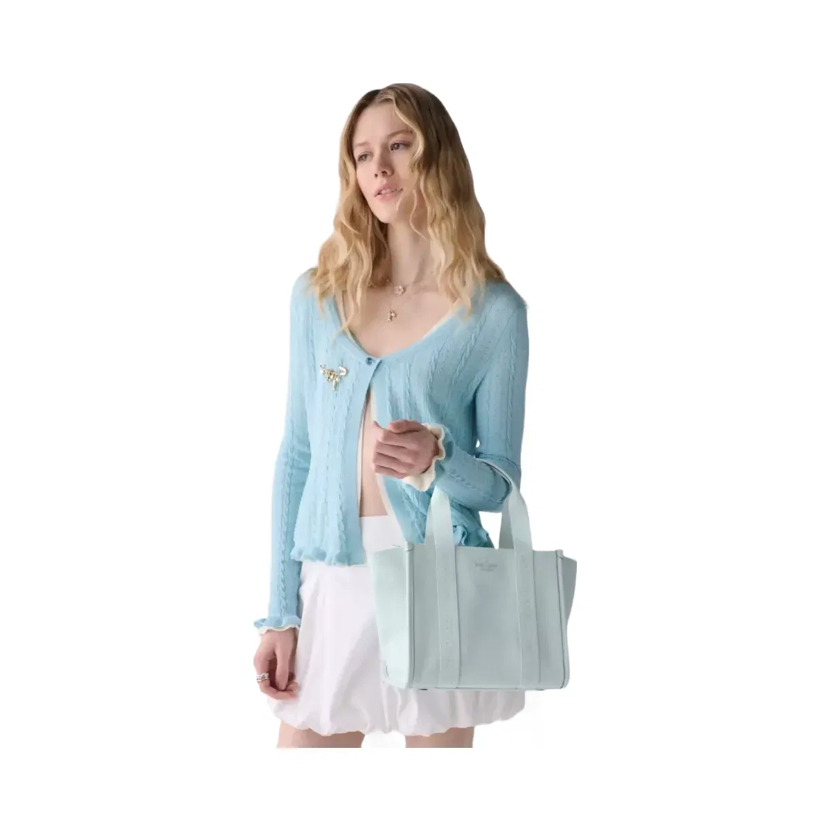Kate Spade Kip Canvas Small Tote Crisp Sky