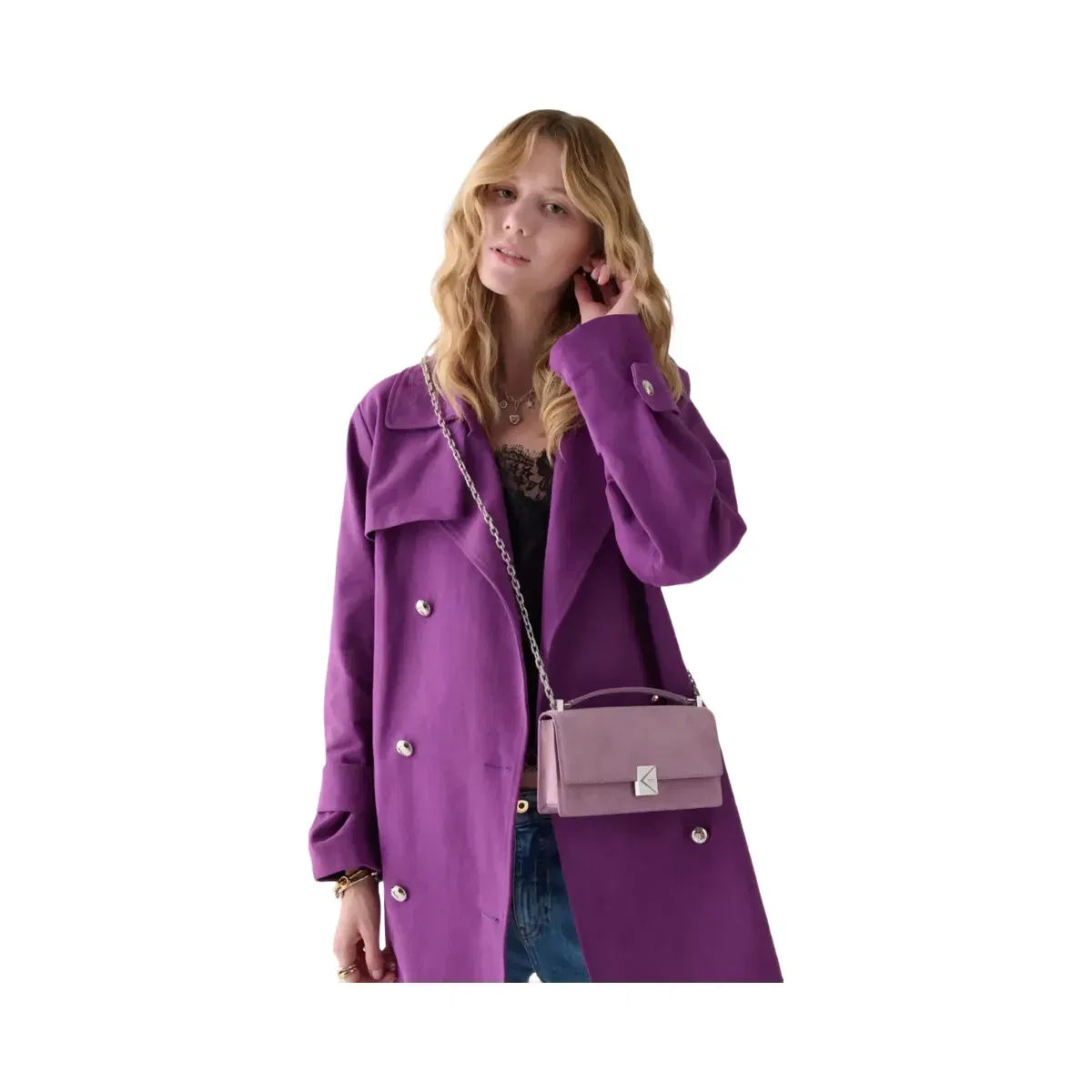 Kate Spade Deco Suede Mini Crossbody Market Purple