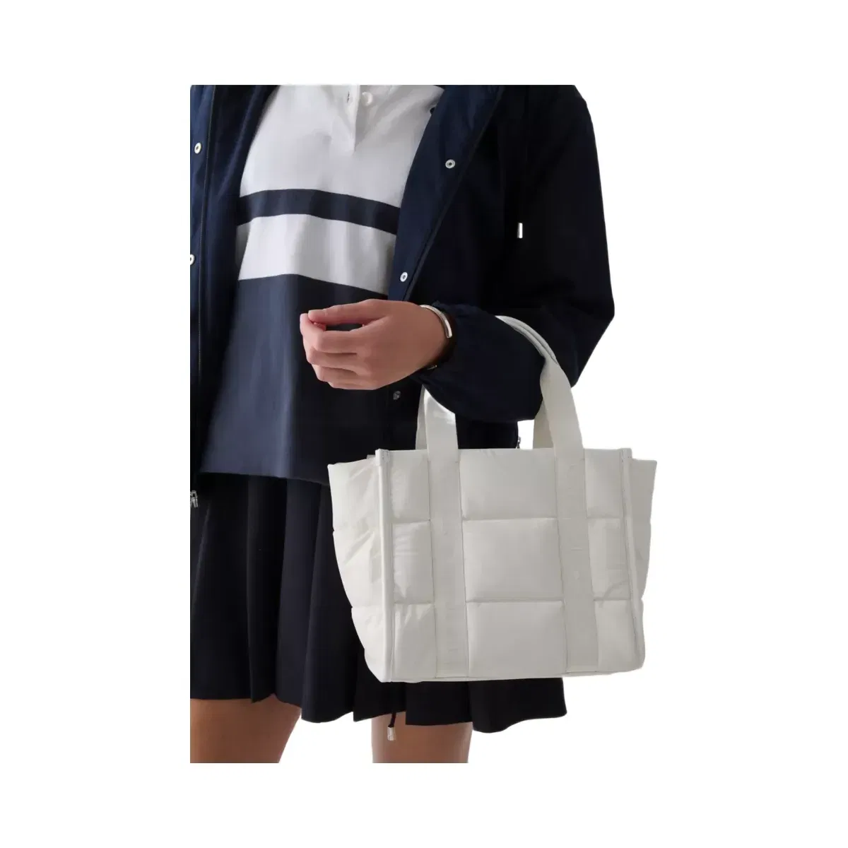 Kate Spade Kip Puffy Small Tote Optic White