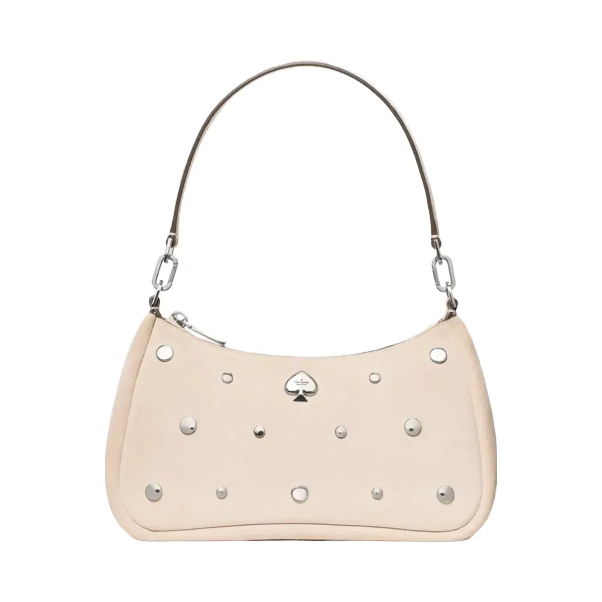 Kate Spade Kayla Suede Studs Small Convertible Shoulder Bag Milk Glass