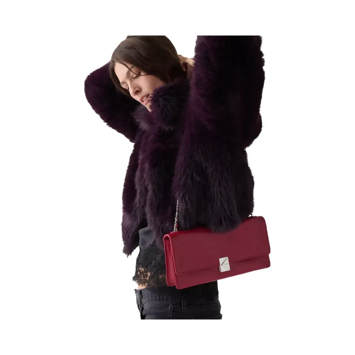 Kate Spade Deco Soft Shoulder Bag Red Jam