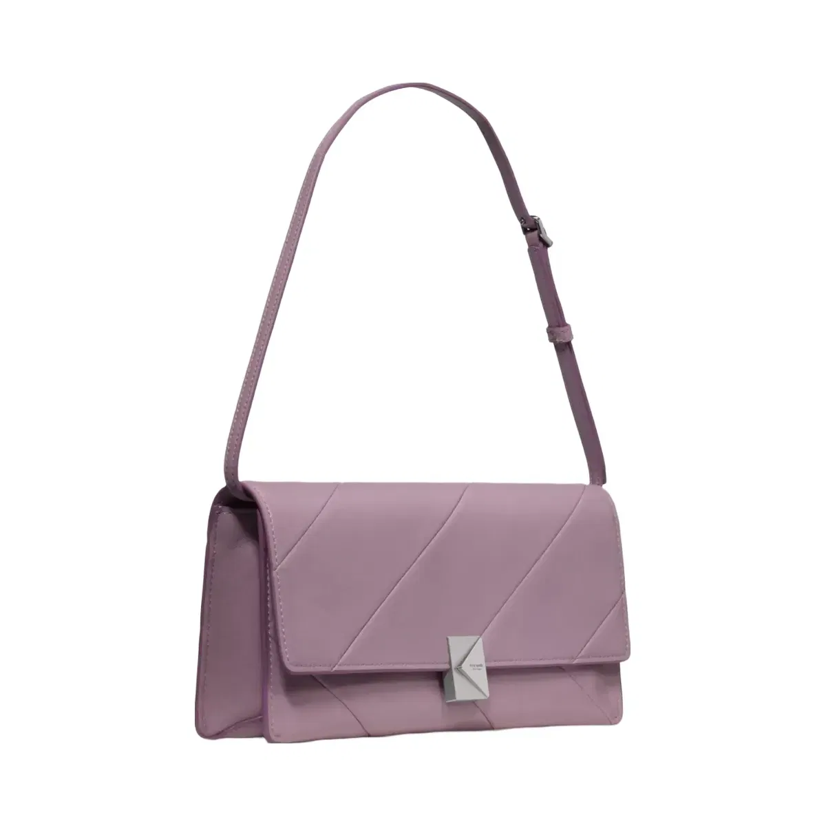 Kate Spade Deco Glazed Leather Soft Shoulder Bag Market Purple