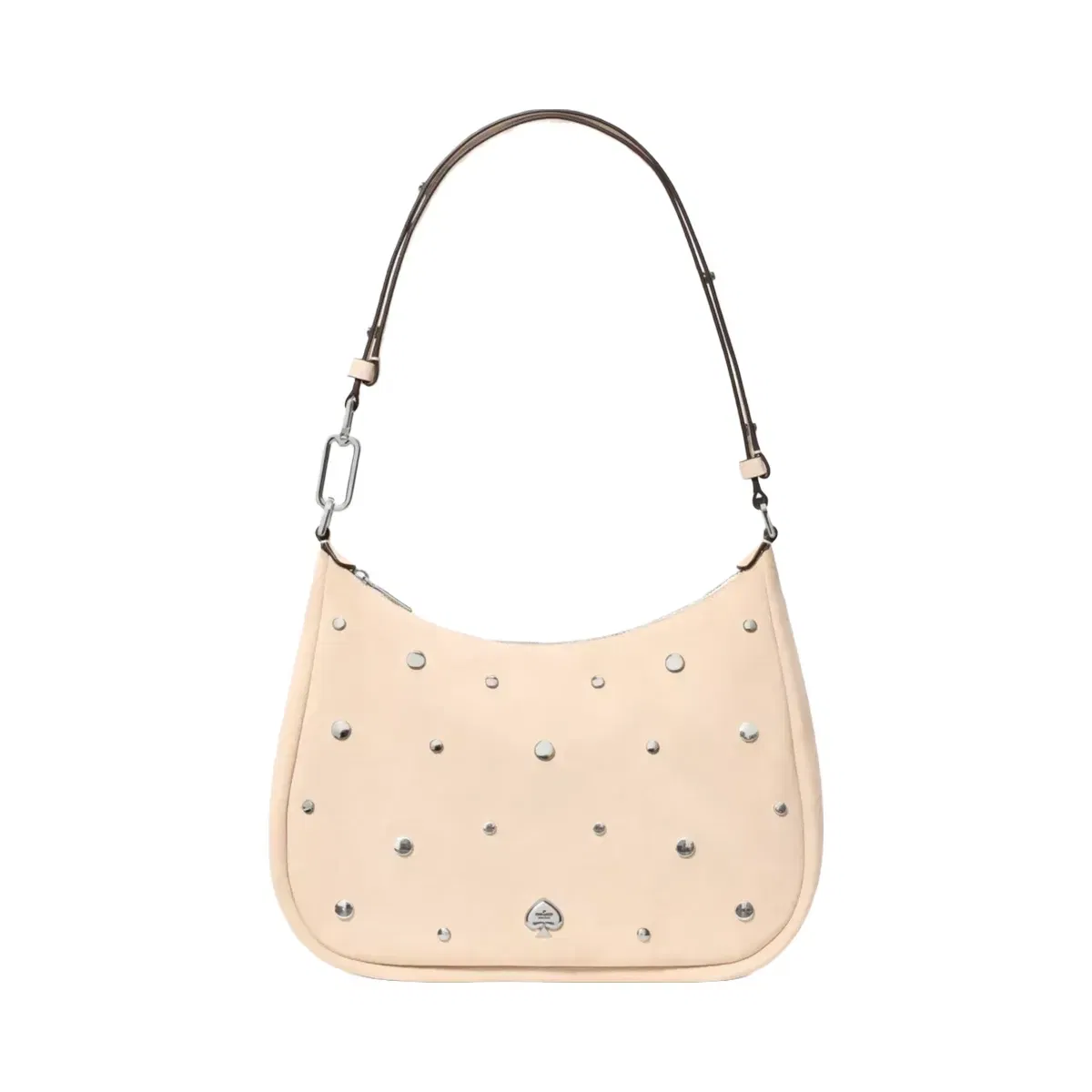 Kate Spade Kayla Suede Studs Large Shoulder Bag Milk Glass