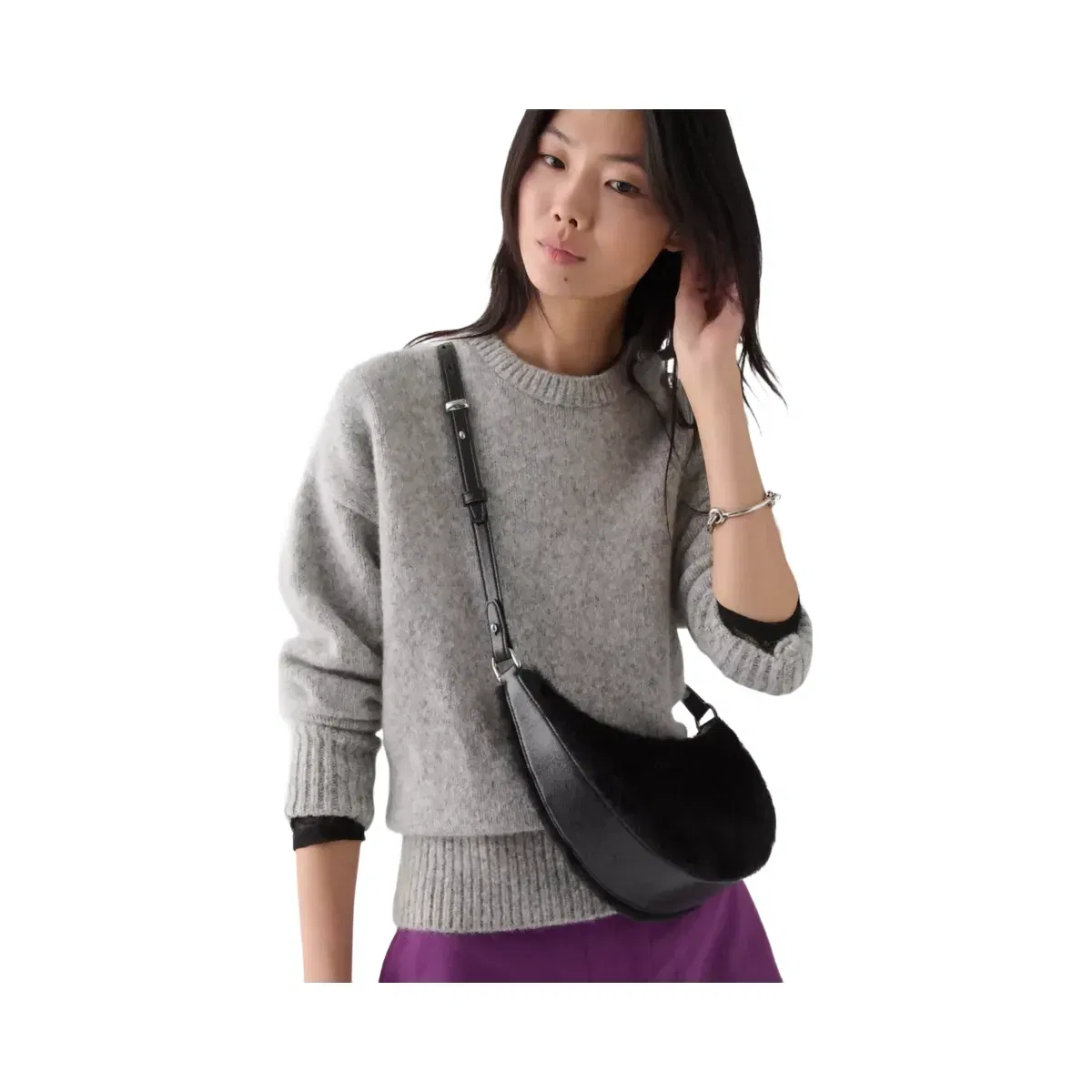 Kate Spade Duo Shearling Bear Crossbody Bag Black Multi
