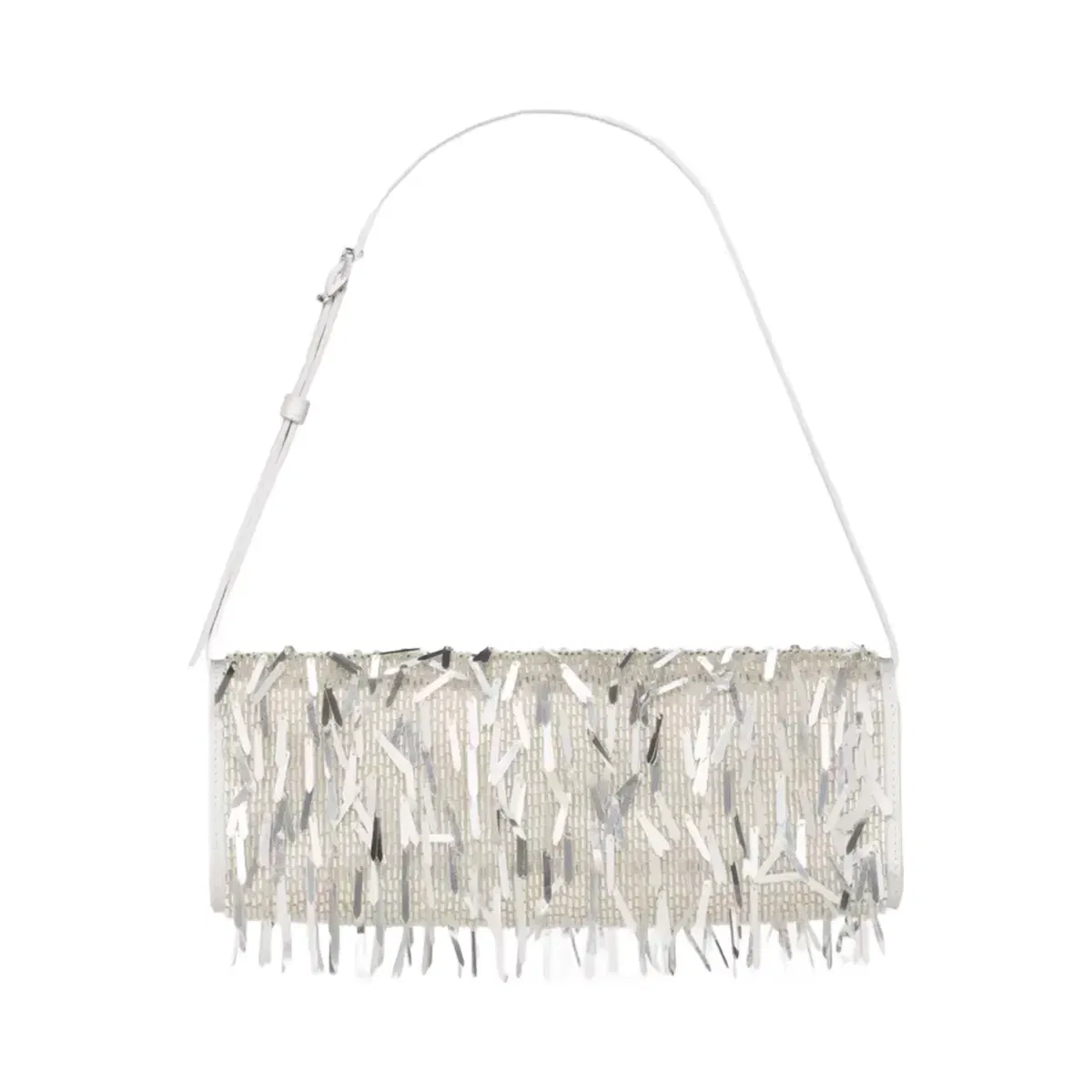Kate Spade Deco Embellished Soft Mini Shoulder Silver