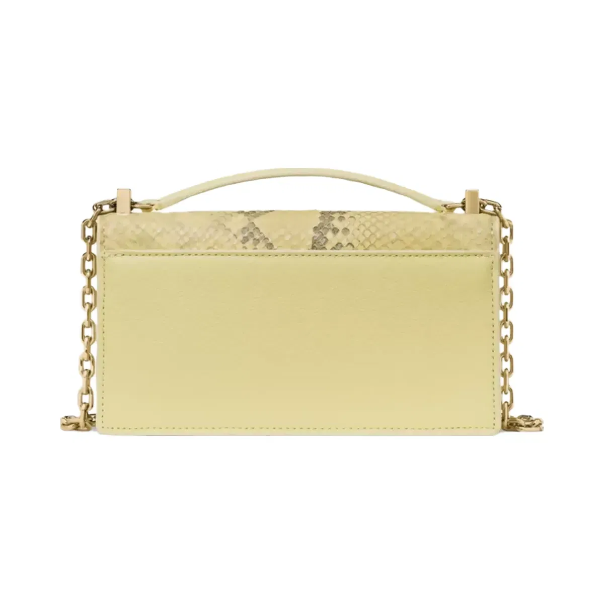 Kate Spade Deco Snake Embossed Mini Crossbody Bag Pale Citron