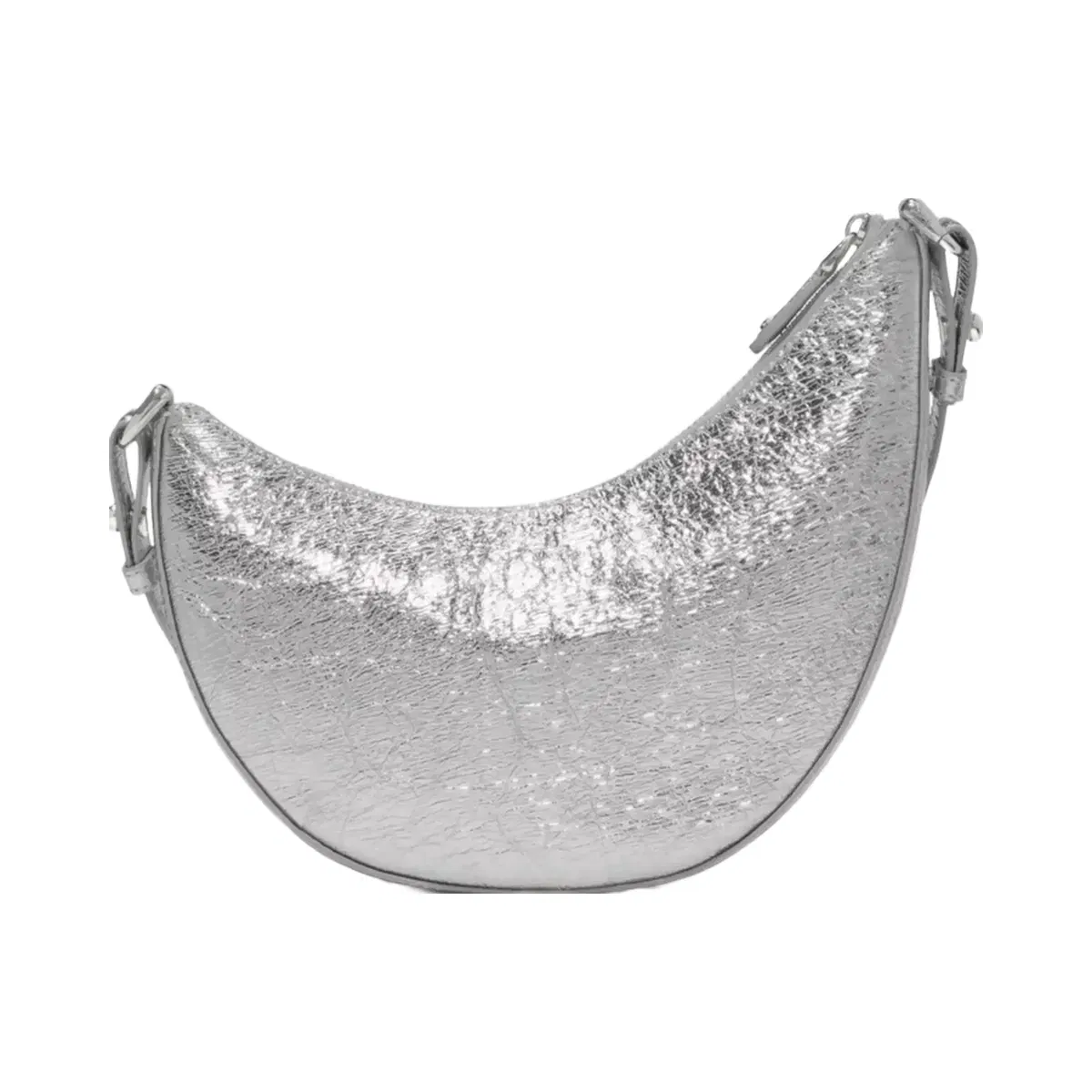 Kate Spade Duo Crinkle Metallic Mini Shoulder Silver