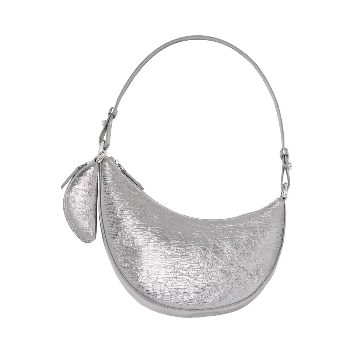 Kate Spade Duo Crinkle Metallic Mini Shoulder Silver