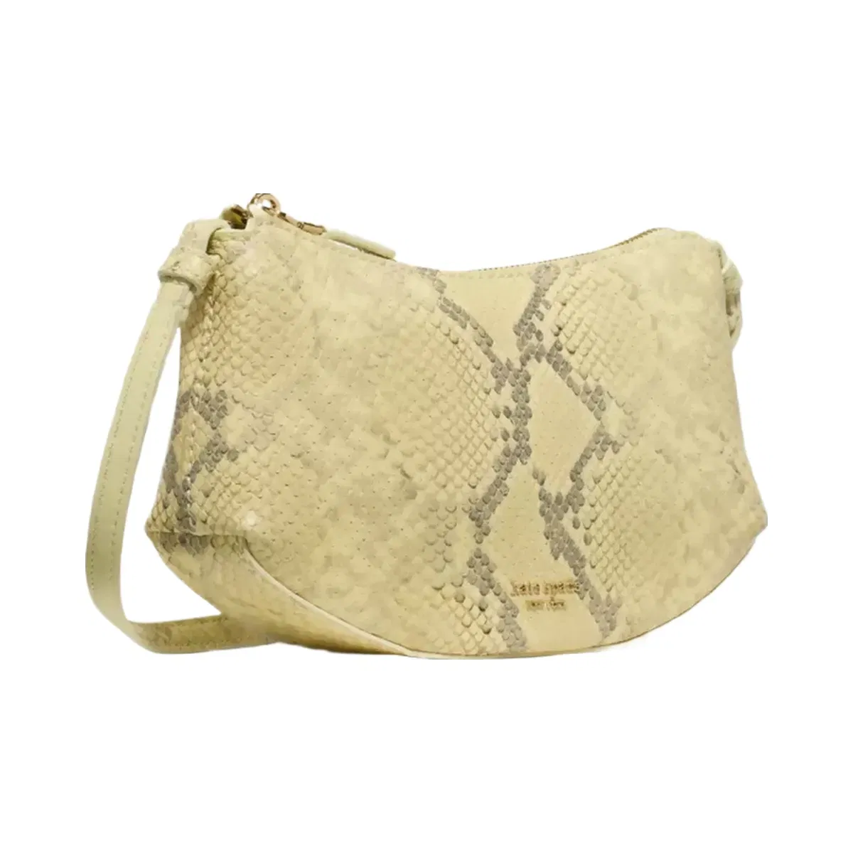 Kate Spade Loop Snake Embossed Crossbody Bag Pale Citron