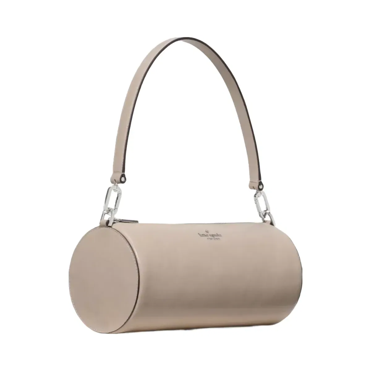 Kate Spade Roulette Glazed Leather Medium Shoulder Bag Quartz Pebble