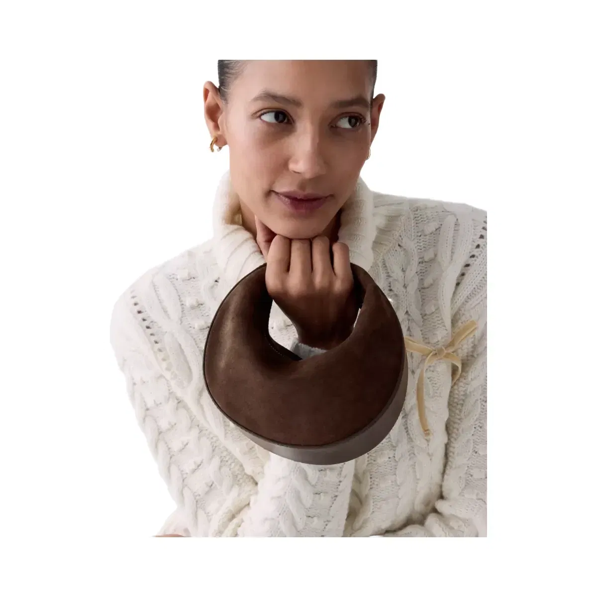 Kate Spade Duo Suede Crossbody Bag Hot Fudge