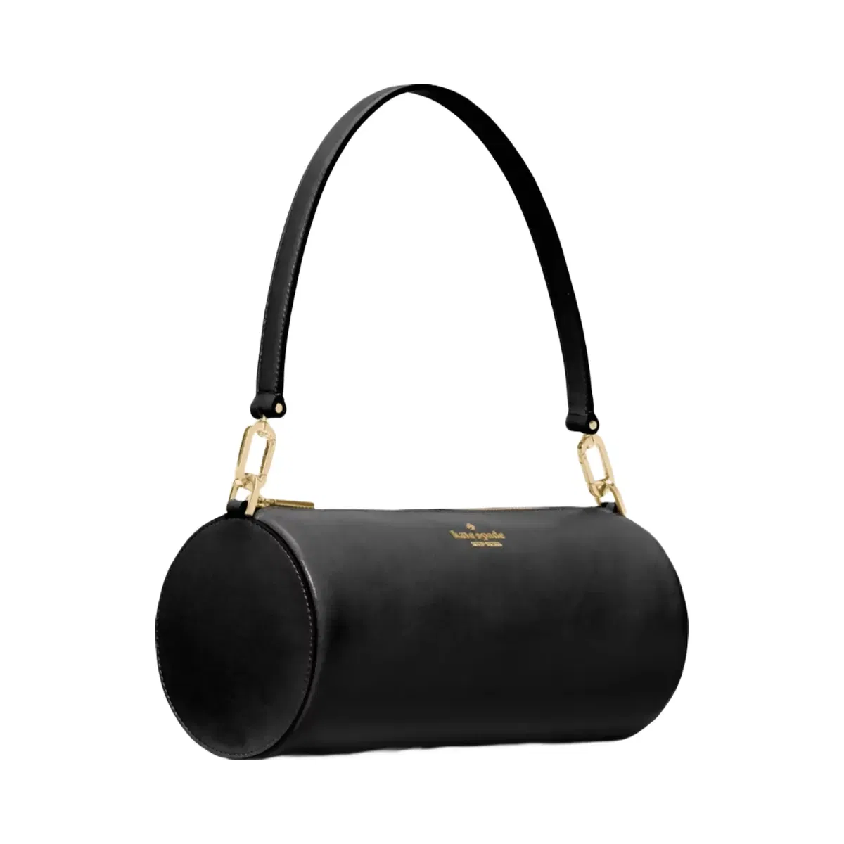 Kate Spade Roulette Glazed Leather Medium Shoulder Bag Black