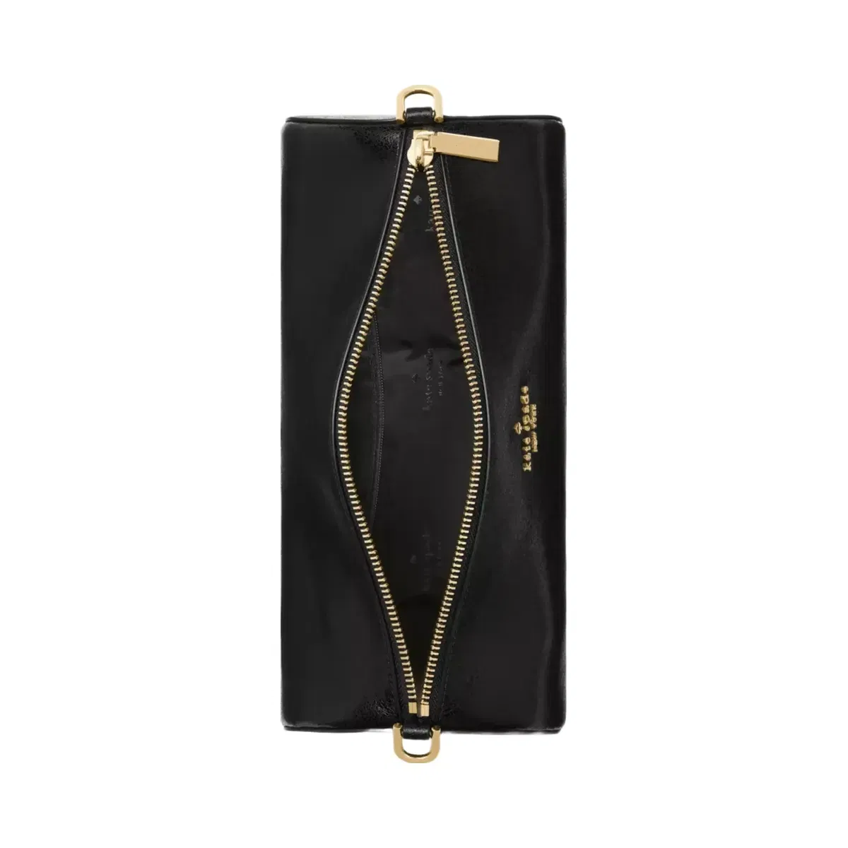 Kate Spade Roulette Glazed Leather Medium Shoulder Bag Black