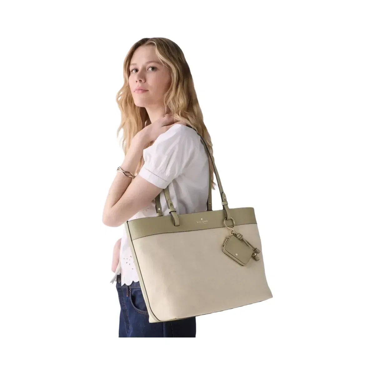 Kate Spade Tessa Tote Bag With Charm Elm Multi