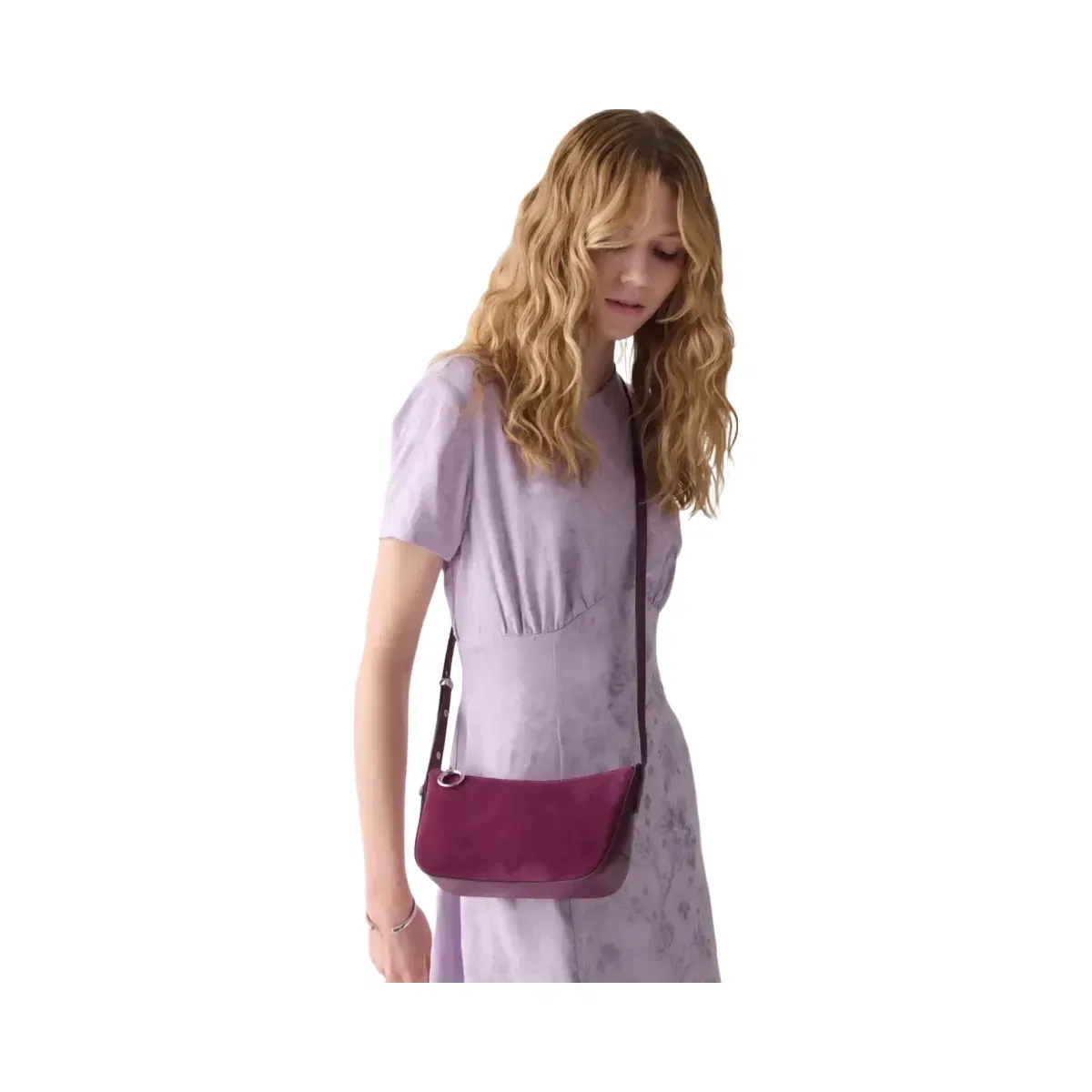 Kate Spade Halo Suede Crossbody Purple Agate