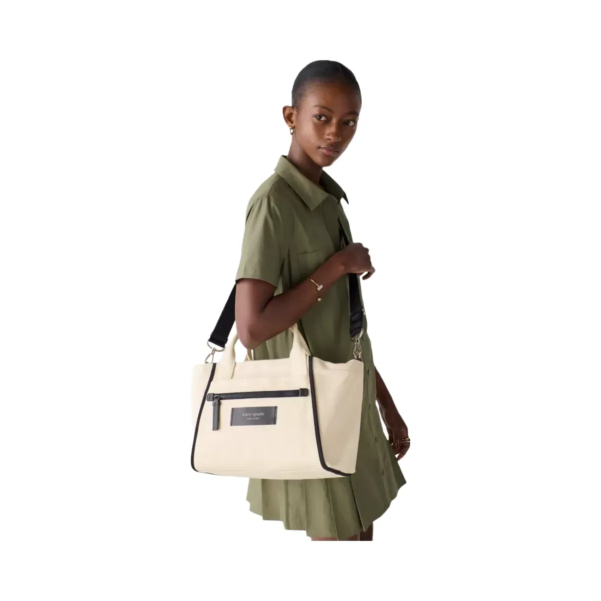 Kate Spade Dash Canvas Tote Bag Natural