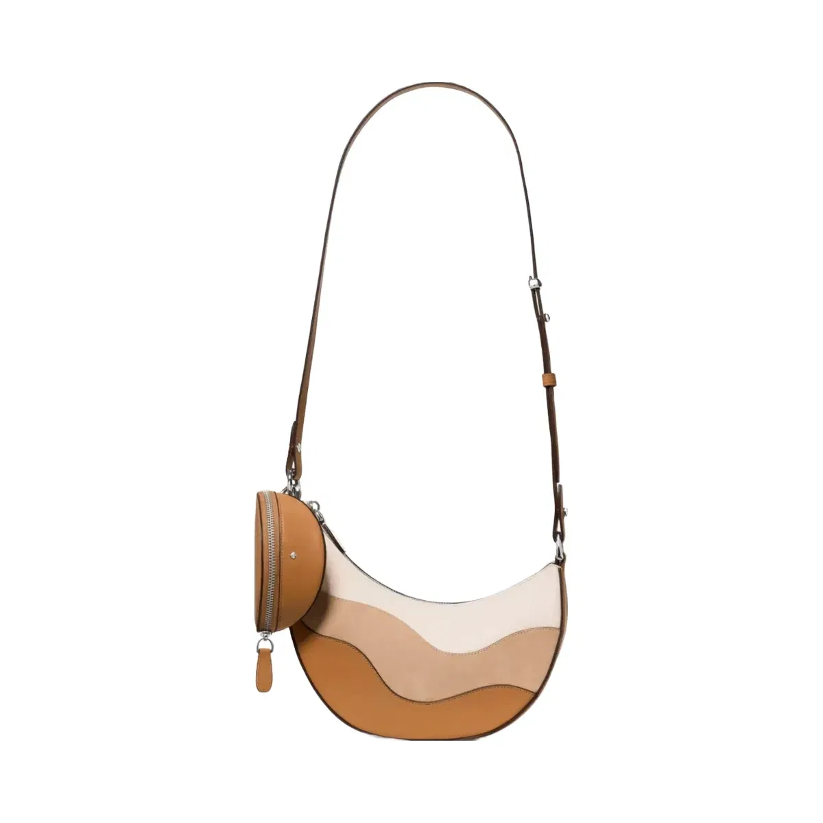 Kate Spade Duo Wavy Suede Crossbody Bag Garden Soil