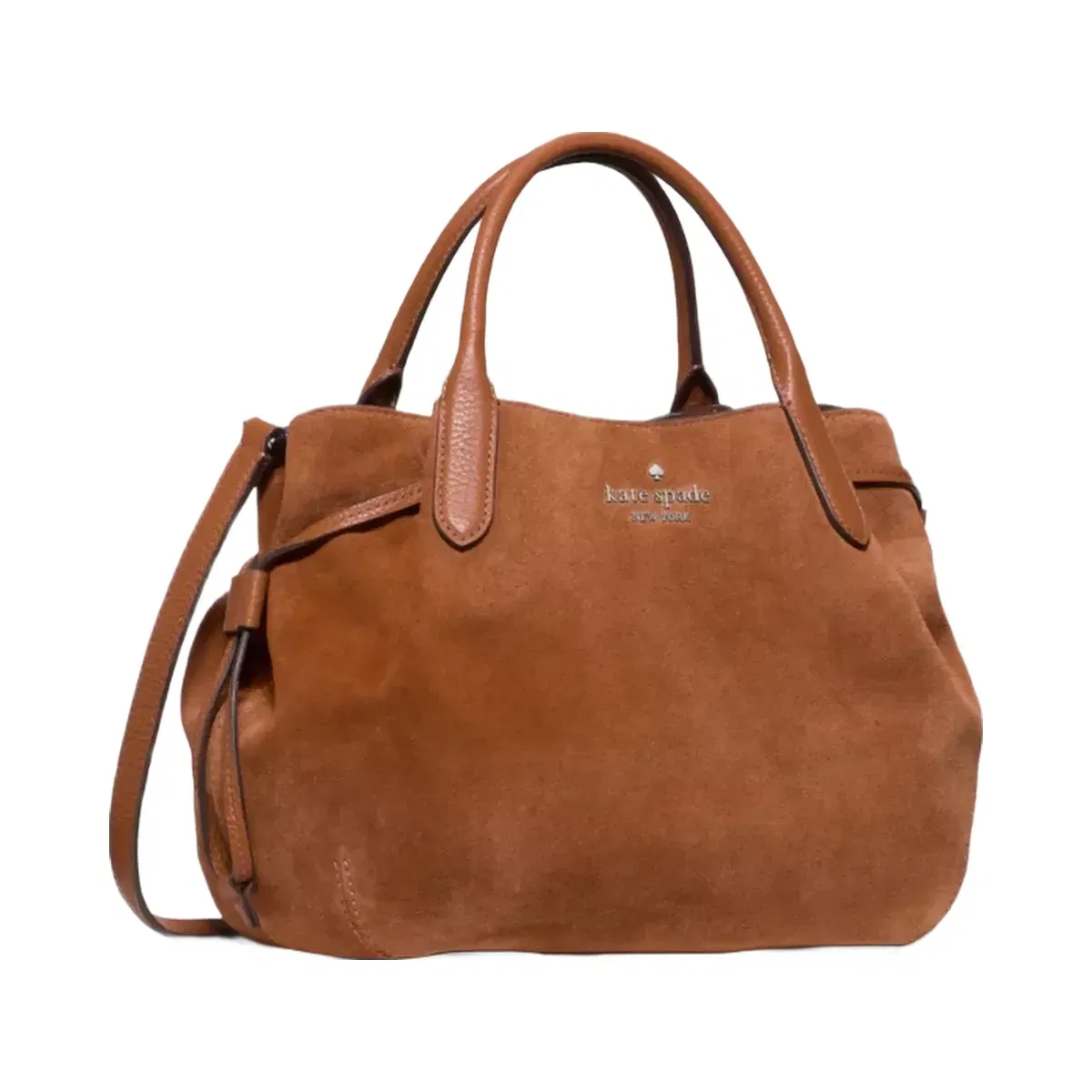 Kate Spade Dumpling Suede Satchel Warm Gingerbread