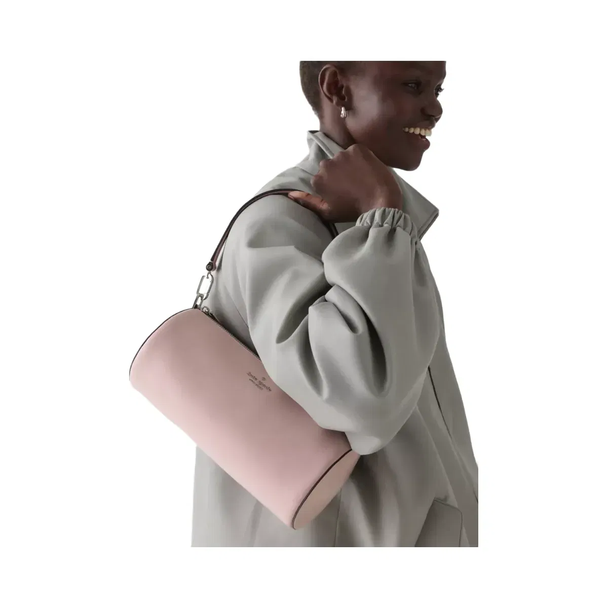 Kate Spade Roulette Glazed Leather Medium Shoulder Bag Tutu Pink