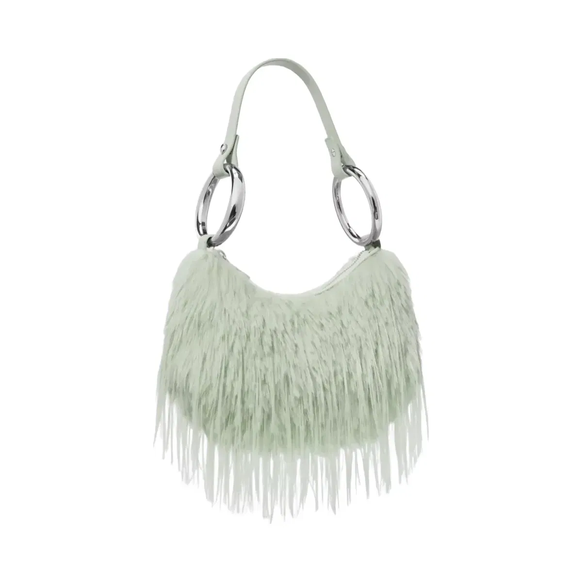 Kate Spade The Faux Fur Bangle Bag Mint Frosting