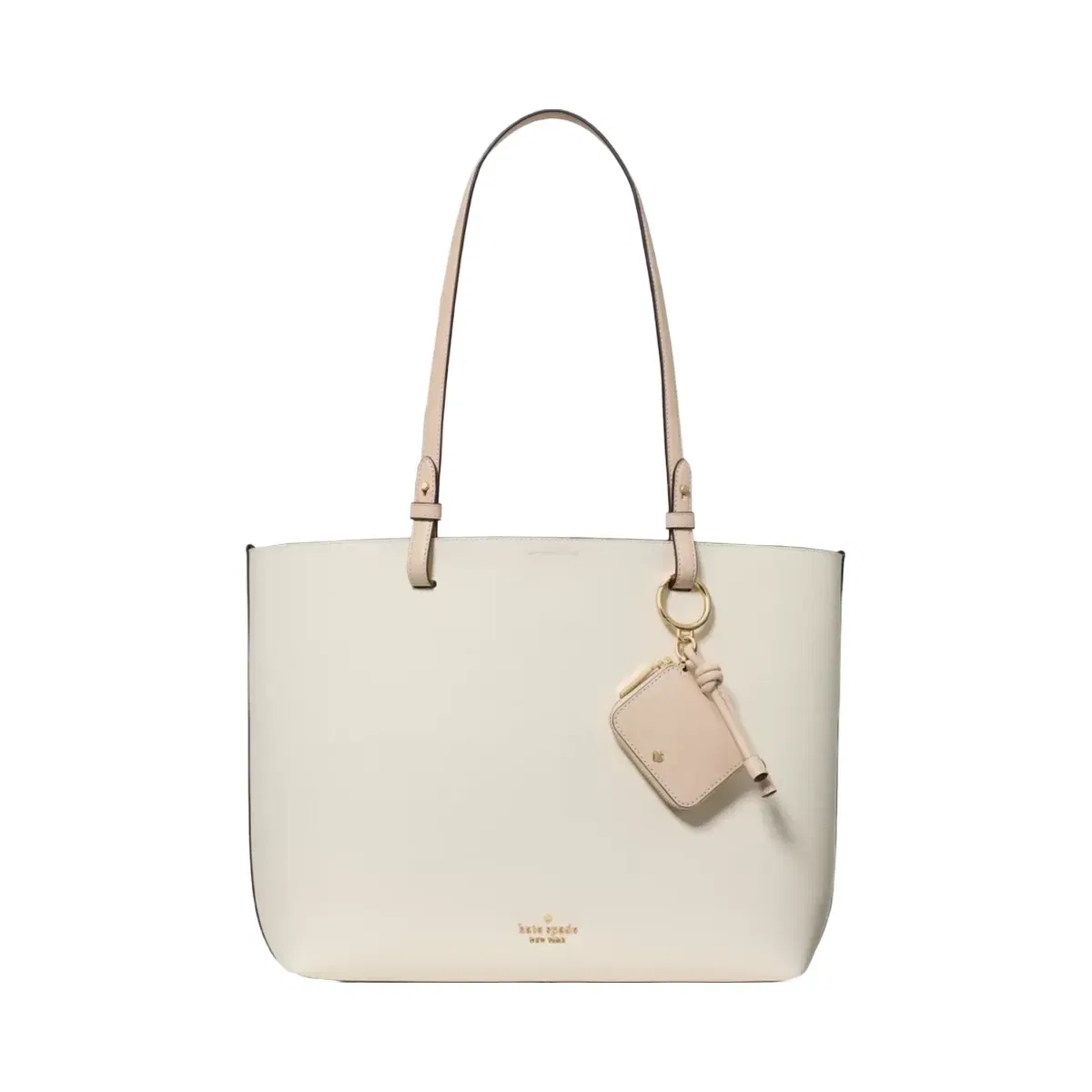 Kate Spade Tessa Tote Bag With Charm Light Cream Multi