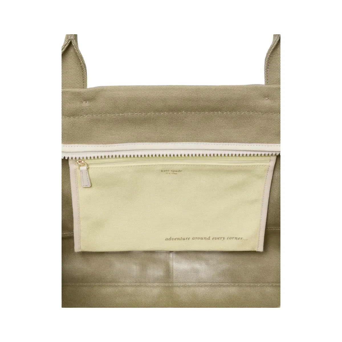 Kate Spade Dash Large Canvas Tote Bag Dried Bay Leaf