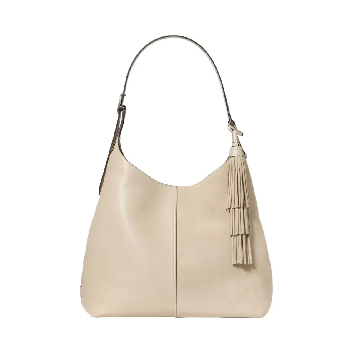 Kate Spade 454 Suede Fringe Large Shoulder Bag Light Sand