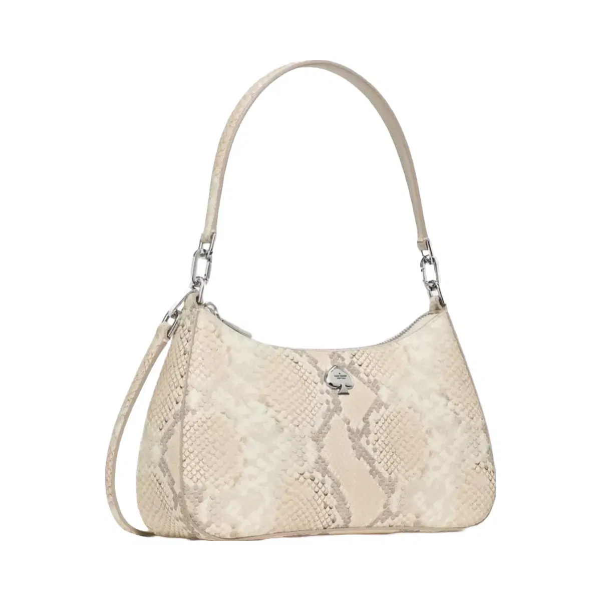 Kate Spade Kayla Snake Embossed Shoulder Bag Natural Multi