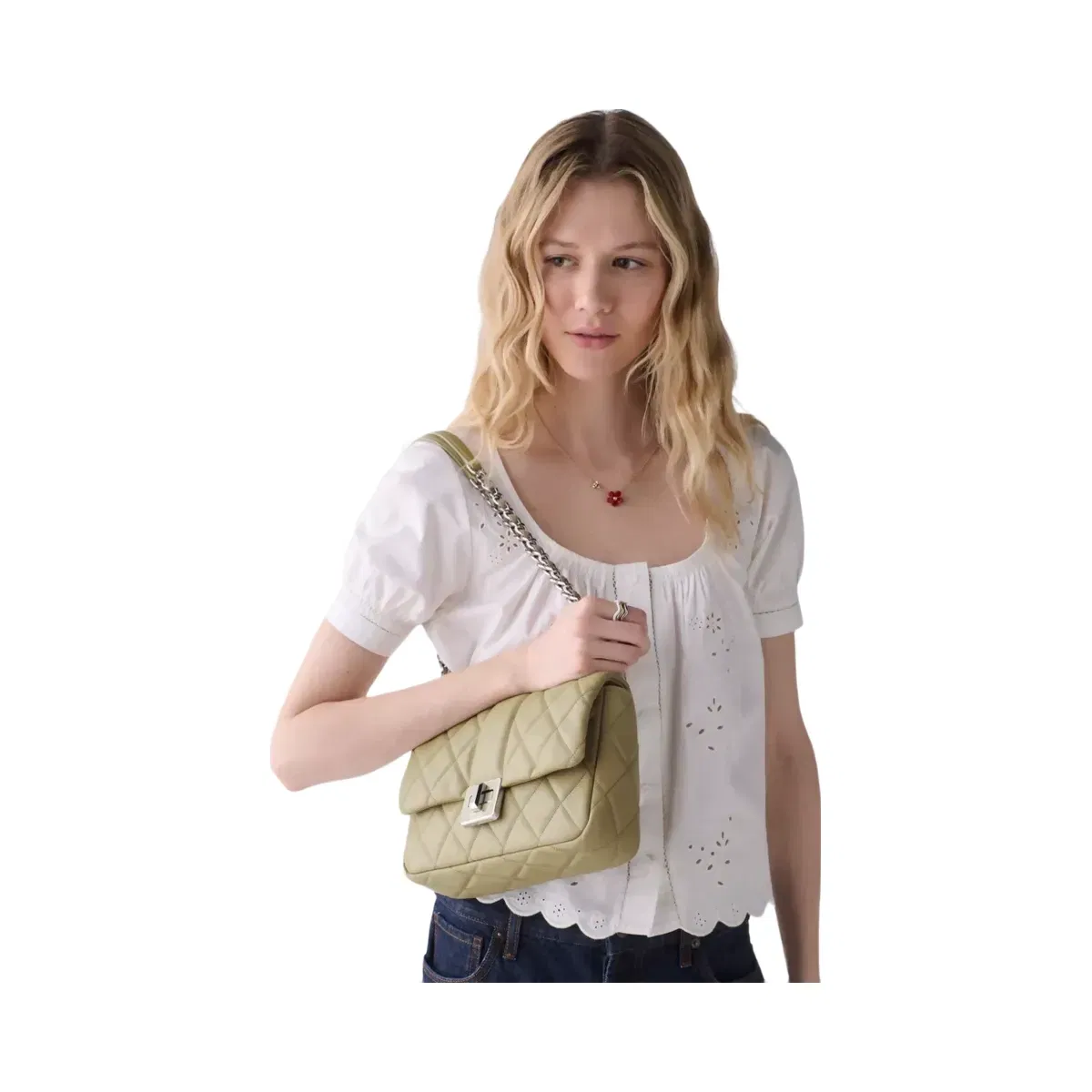 Kate Spade Carey Quilted Small Flap Crossbody Elm