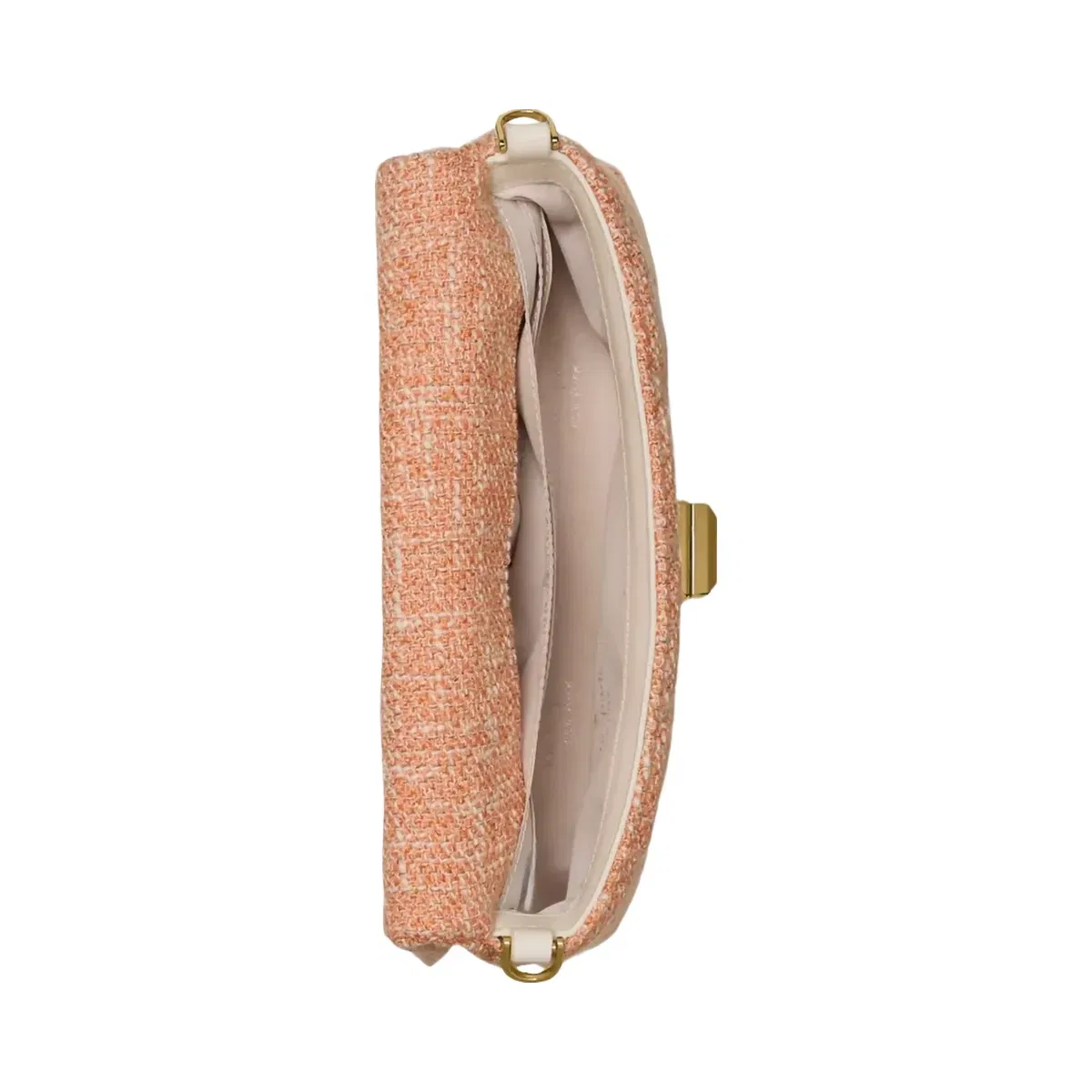 Kate Spade Carey Tweed Wallet On Chain Orange Jasper Multi