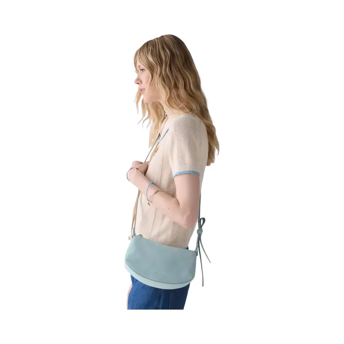 Kate Spade Loop Suede Crossbody Bag English Sea
