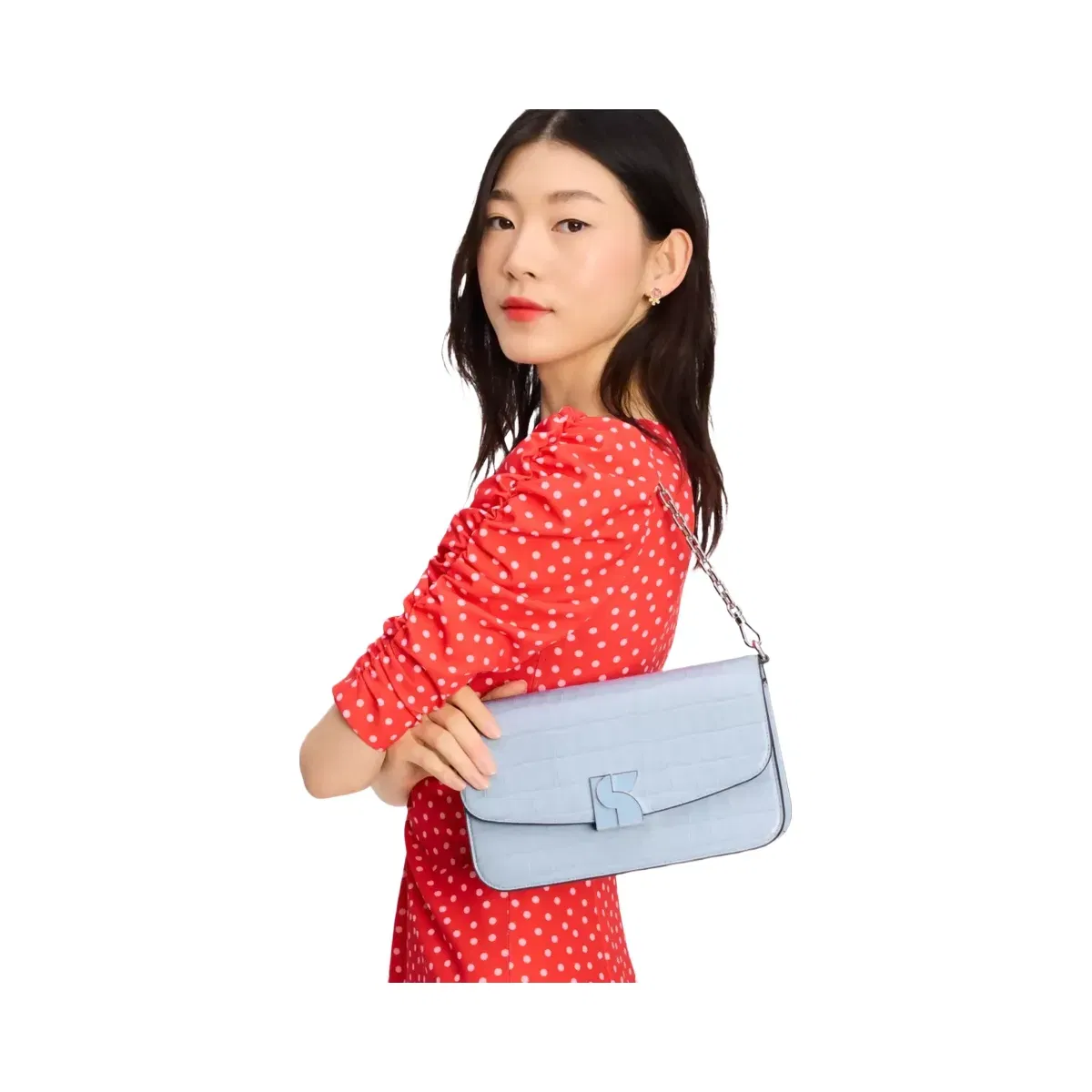 Kate Spade Dakota Croc-embossed Medium Convertible Shoulder Bag North Star