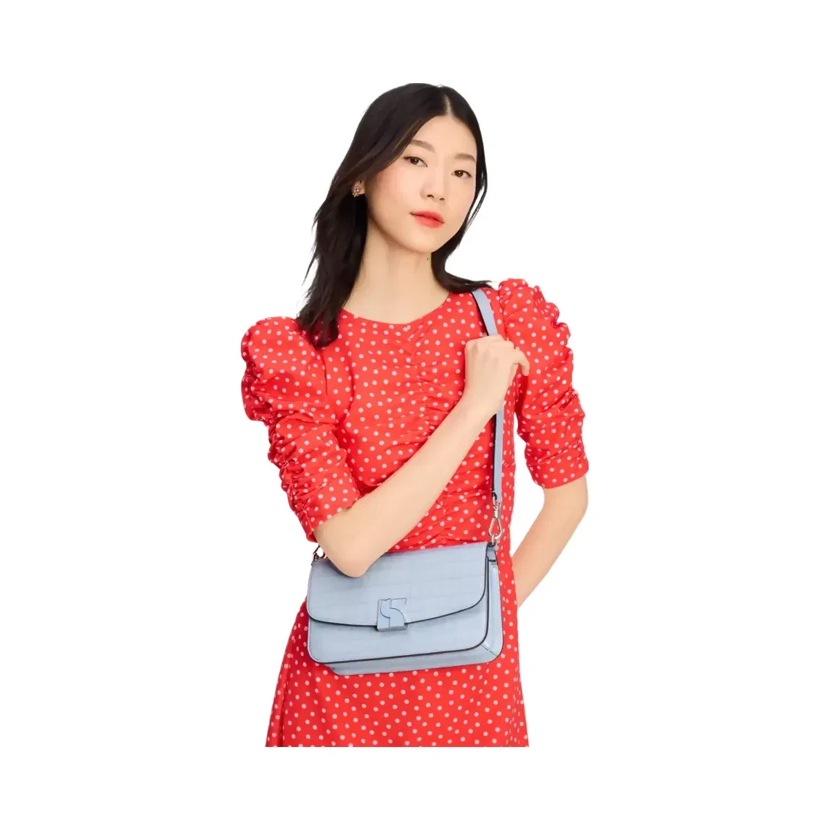 Kate Spade Dakota Croc-embossed Medium Convertible Shoulder Bag North Star