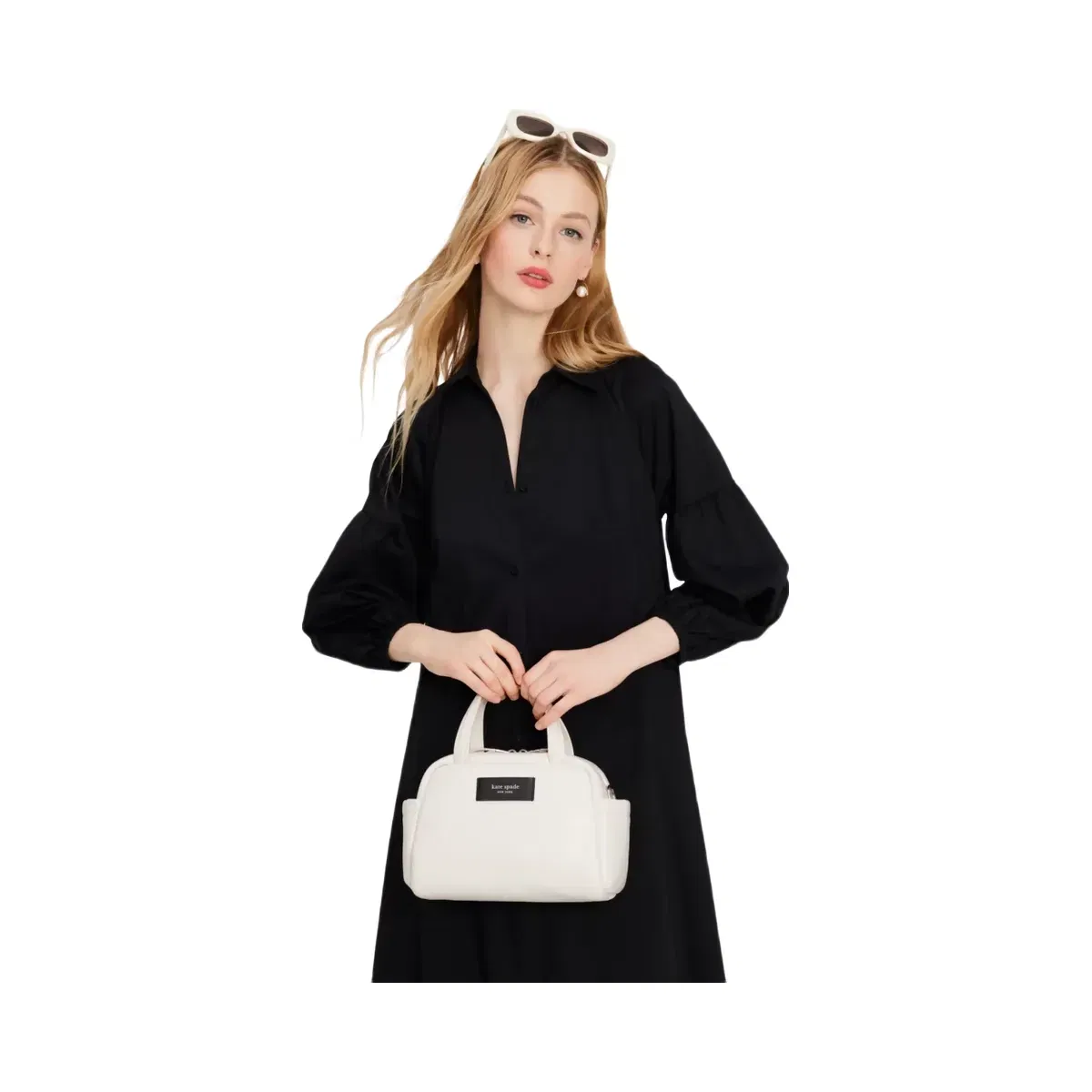 Kate Spade Puffed Satchel Parchment