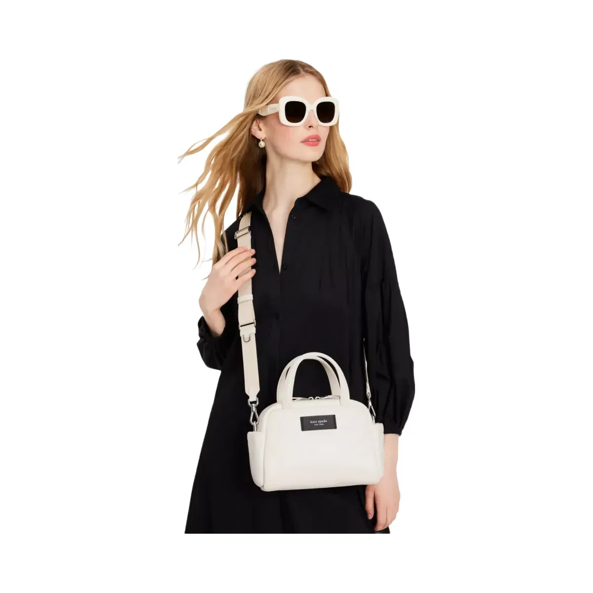 Kate Spade Puffed Satchel Parchment