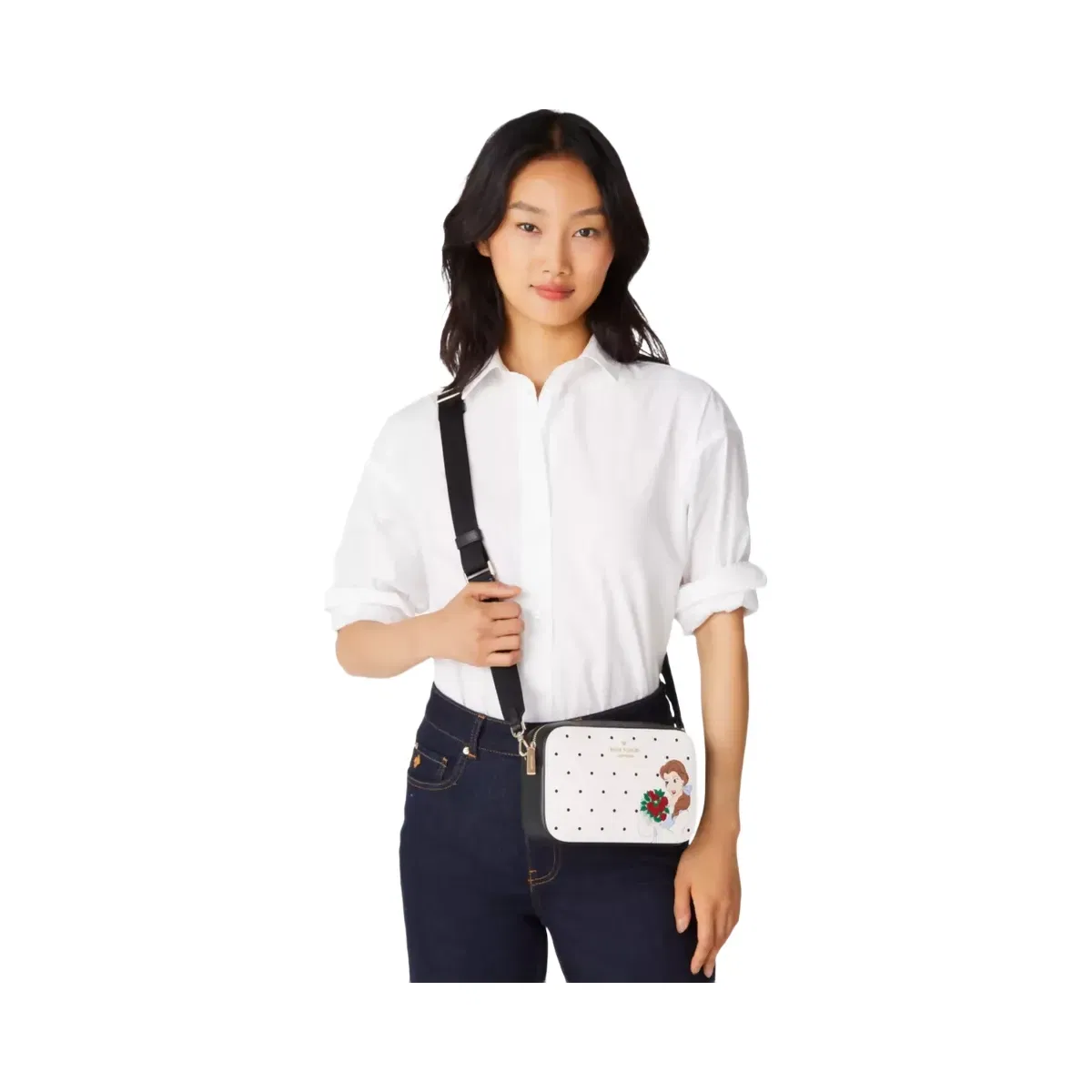 Kate Spade Disney X Kate Spade New York Beauty And The Beast Mini Camera Bag Cream Multi