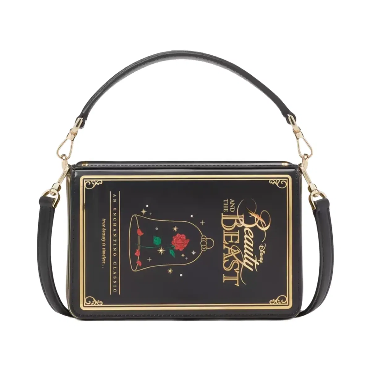 Kate Spade Disney X Kate Spade New York Beauty And The Beast 3d Book Crossbody Black Multi