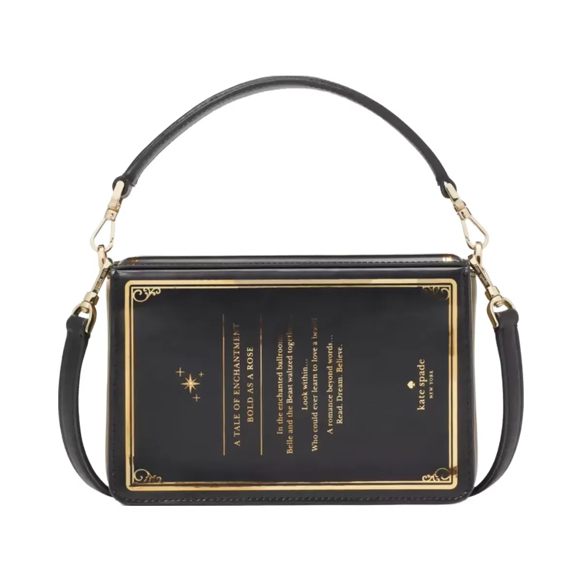 Kate Spade Disney X Kate Spade New York Beauty And The Beast 3d Book Crossbody Black Multi