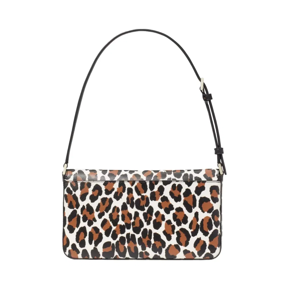 Kate Spade Staci Spotted Animal Printed Medium Flap Shoulder Bag Cream Multi