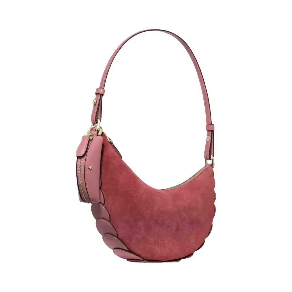 Kate Spade Duo Dot Suede Mini Shoulder Bag Pomegranate