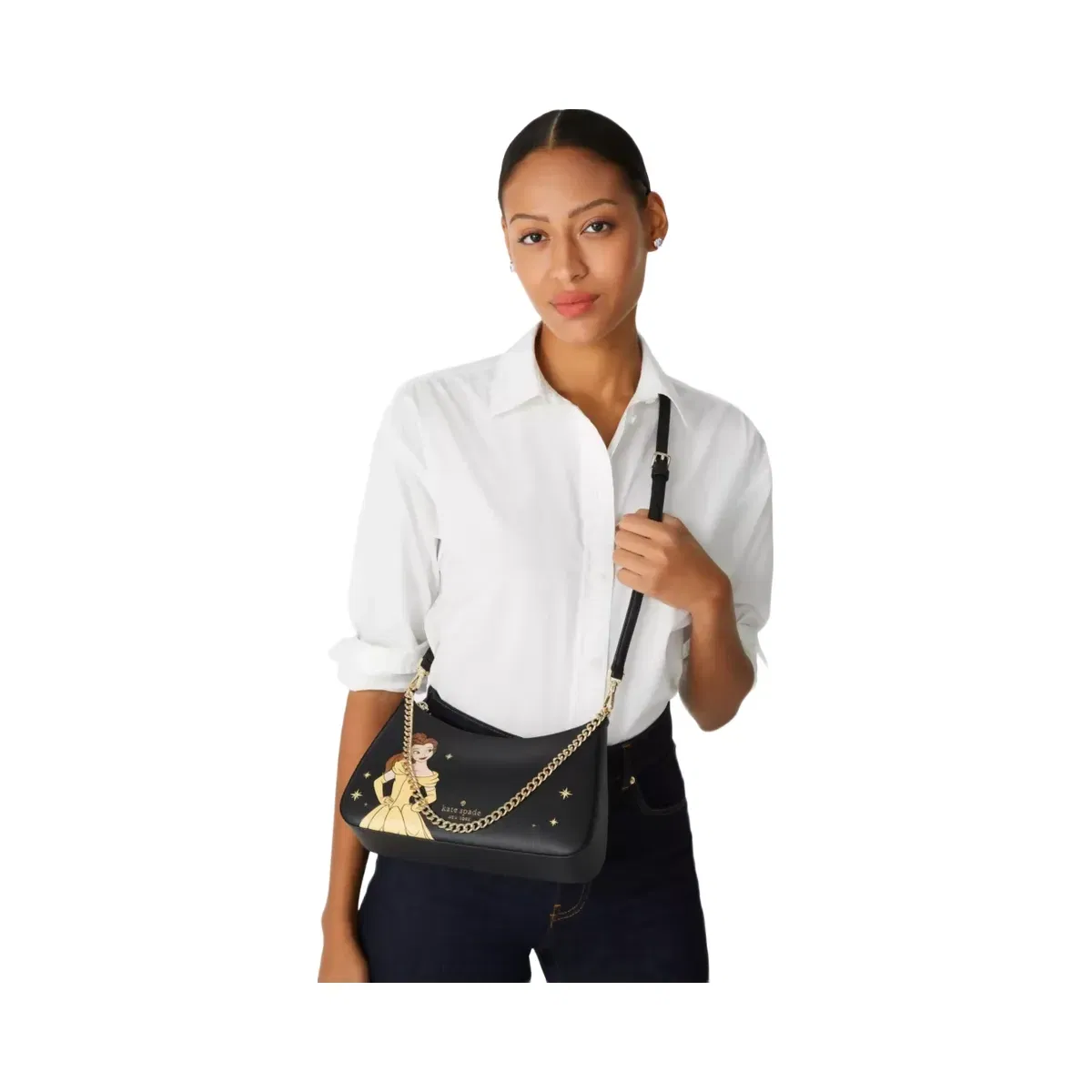 Kate Spade Disney X Kate Spade New York Beauty And The Beast Convertible Crossbody Black Multi