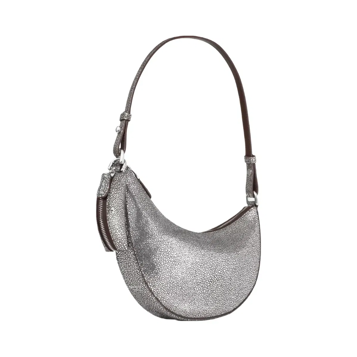 Kate Spade Duo Metallic Dot Suede Mini Shoulder Bag Hot Fudge Metallic