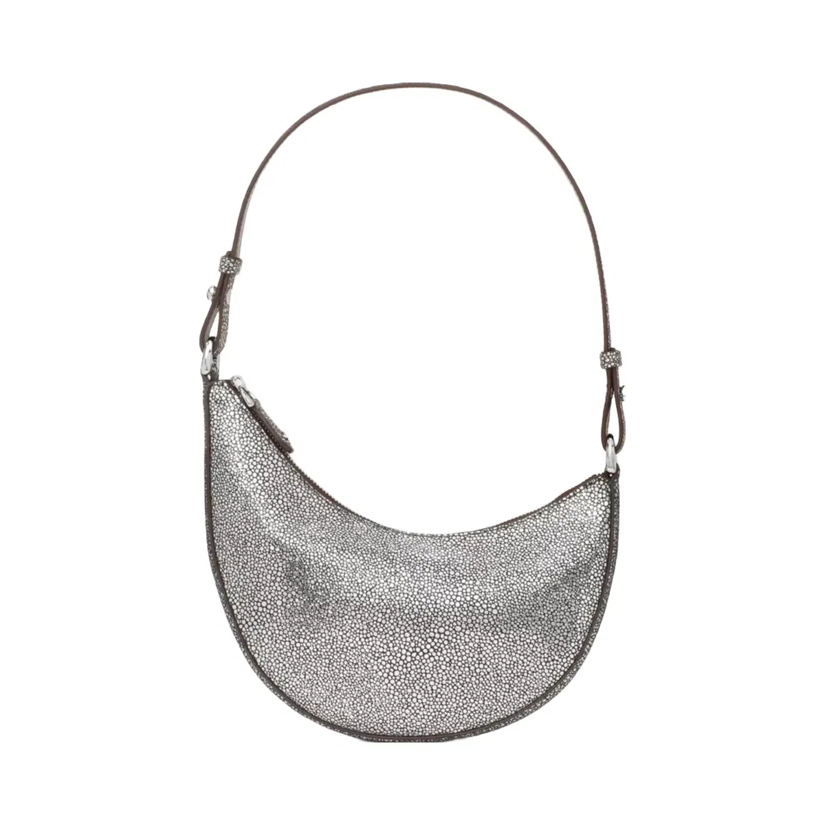 Kate Spade Duo Metallic Dot Suede Mini Shoulder Bag Hot Fudge Metallic