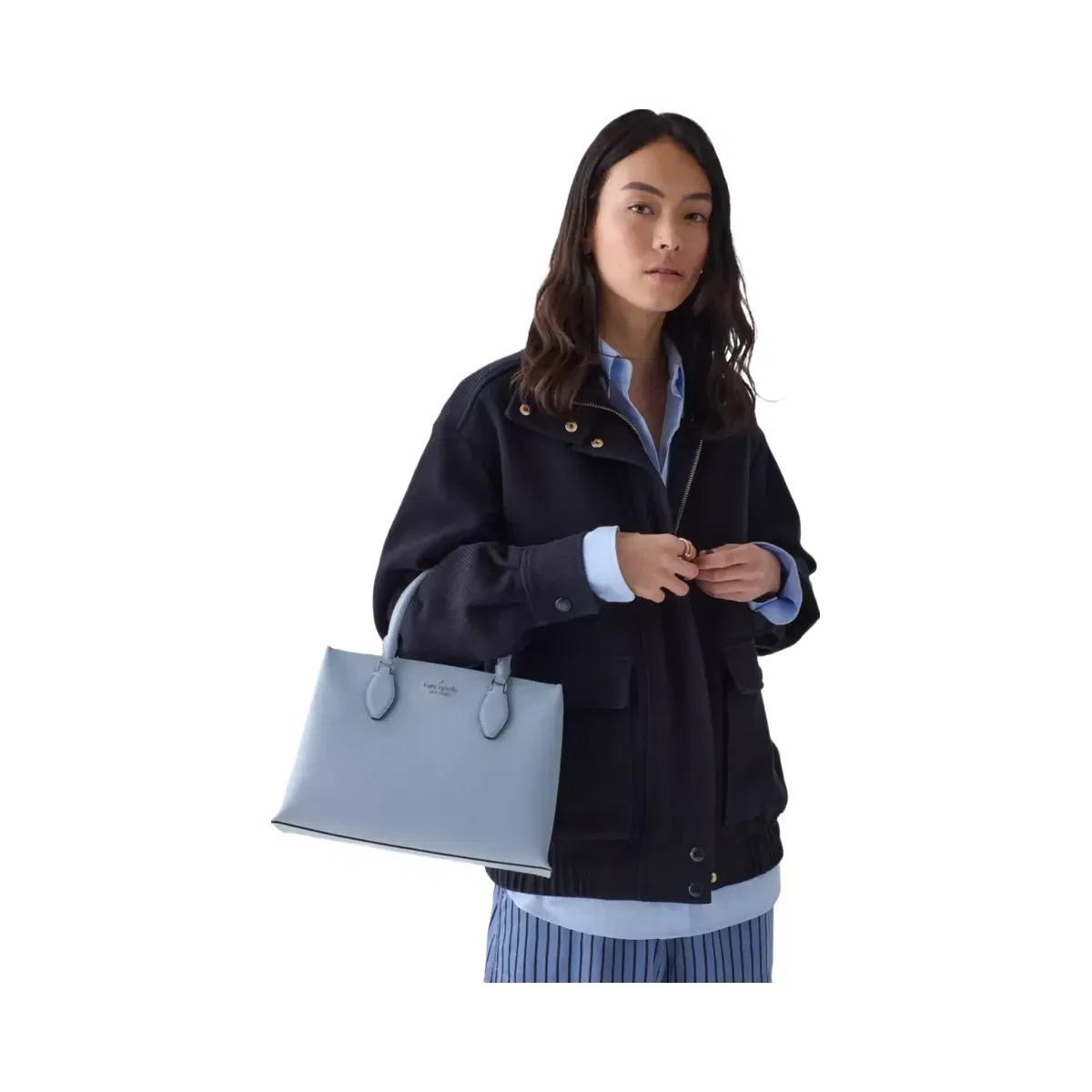 Kate Spade Rae Satchel Bag Muted Blue