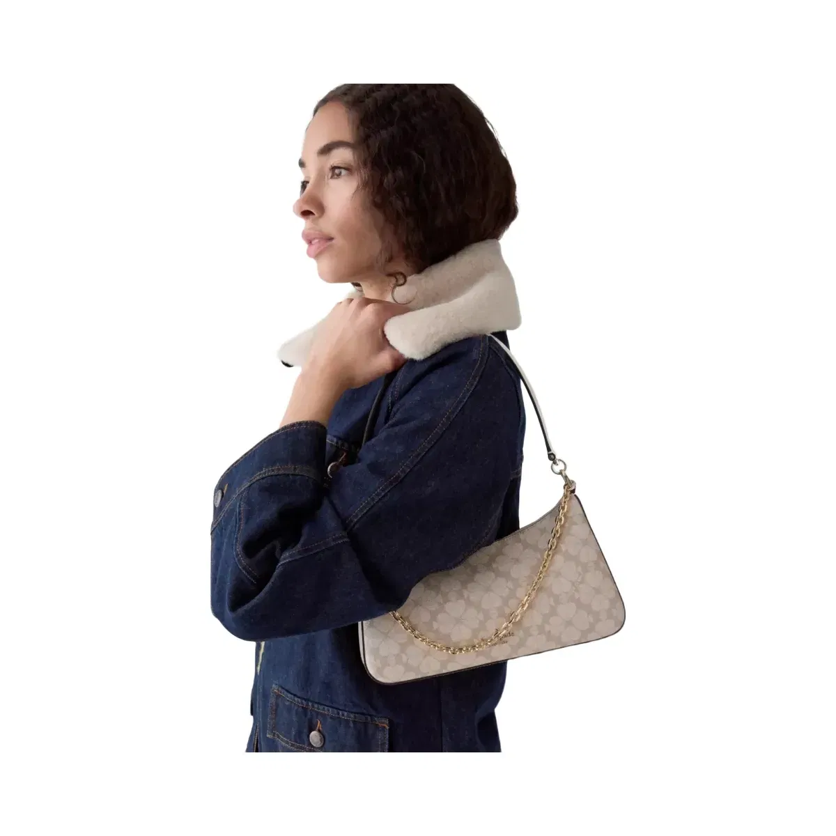 Kate Spade Margot Spade Flower Coated Canvas Shoulder Bag Moondust Multi.