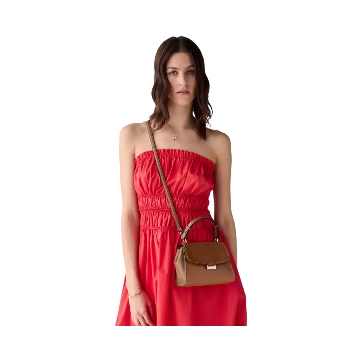 Kate Spade Riley Suede Small Top Handle Bag Warm Gingerbread