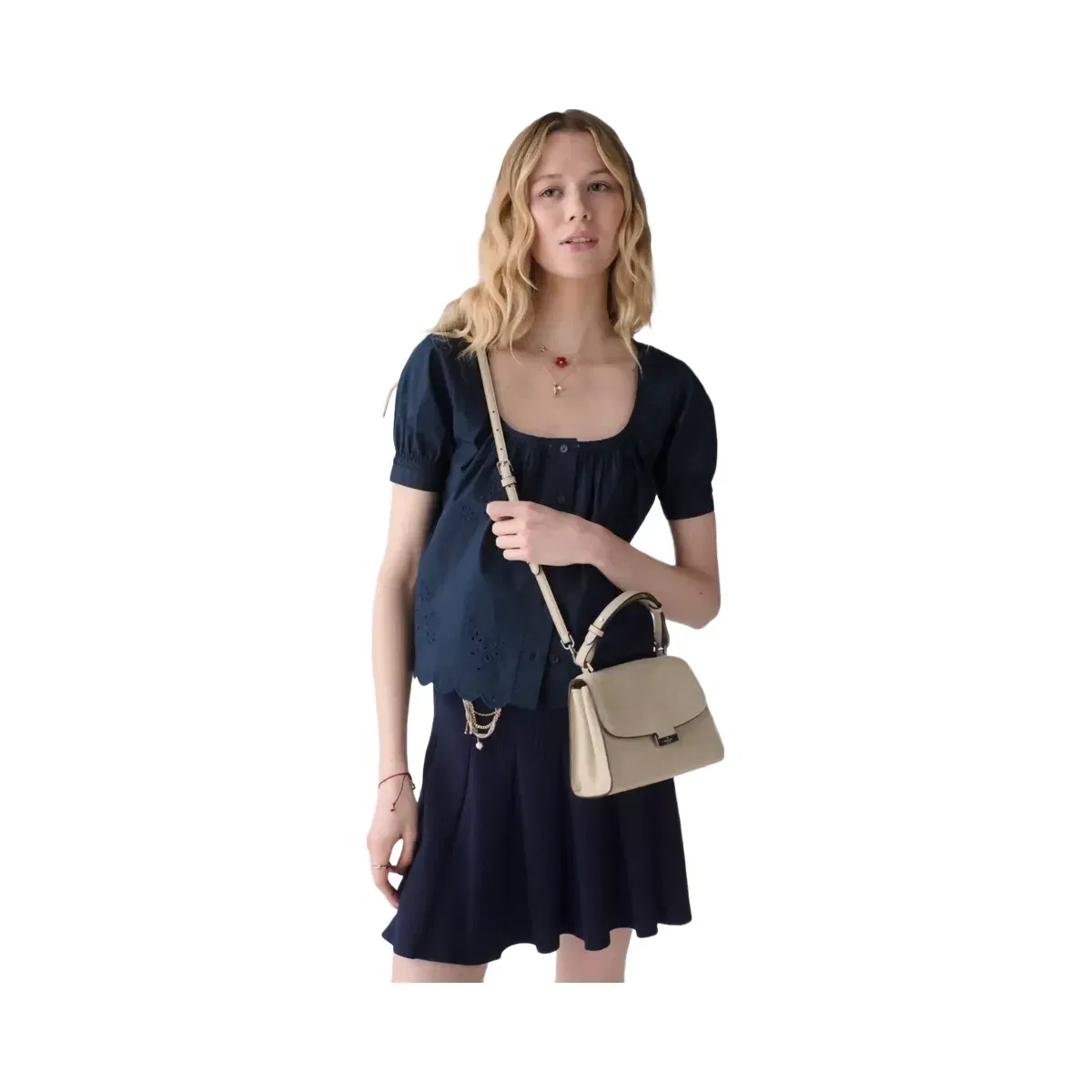 Kate Spade Riley Suede Small Top Handle Bag Light Sand