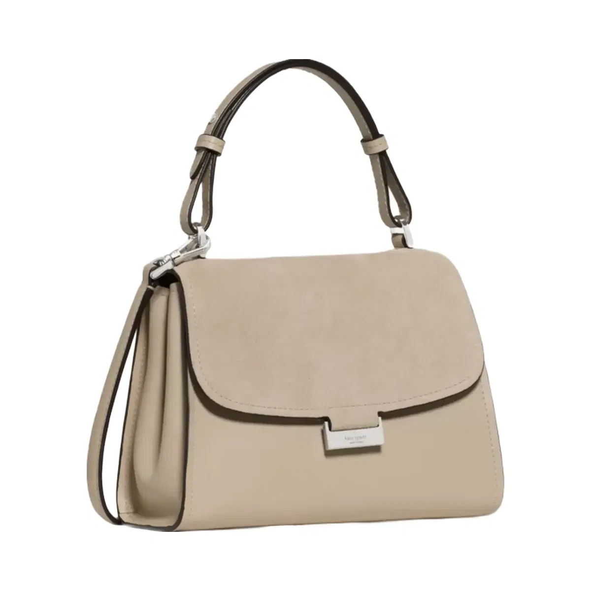 Kate Spade Riley Suede Small Top Handle Bag Light Sand